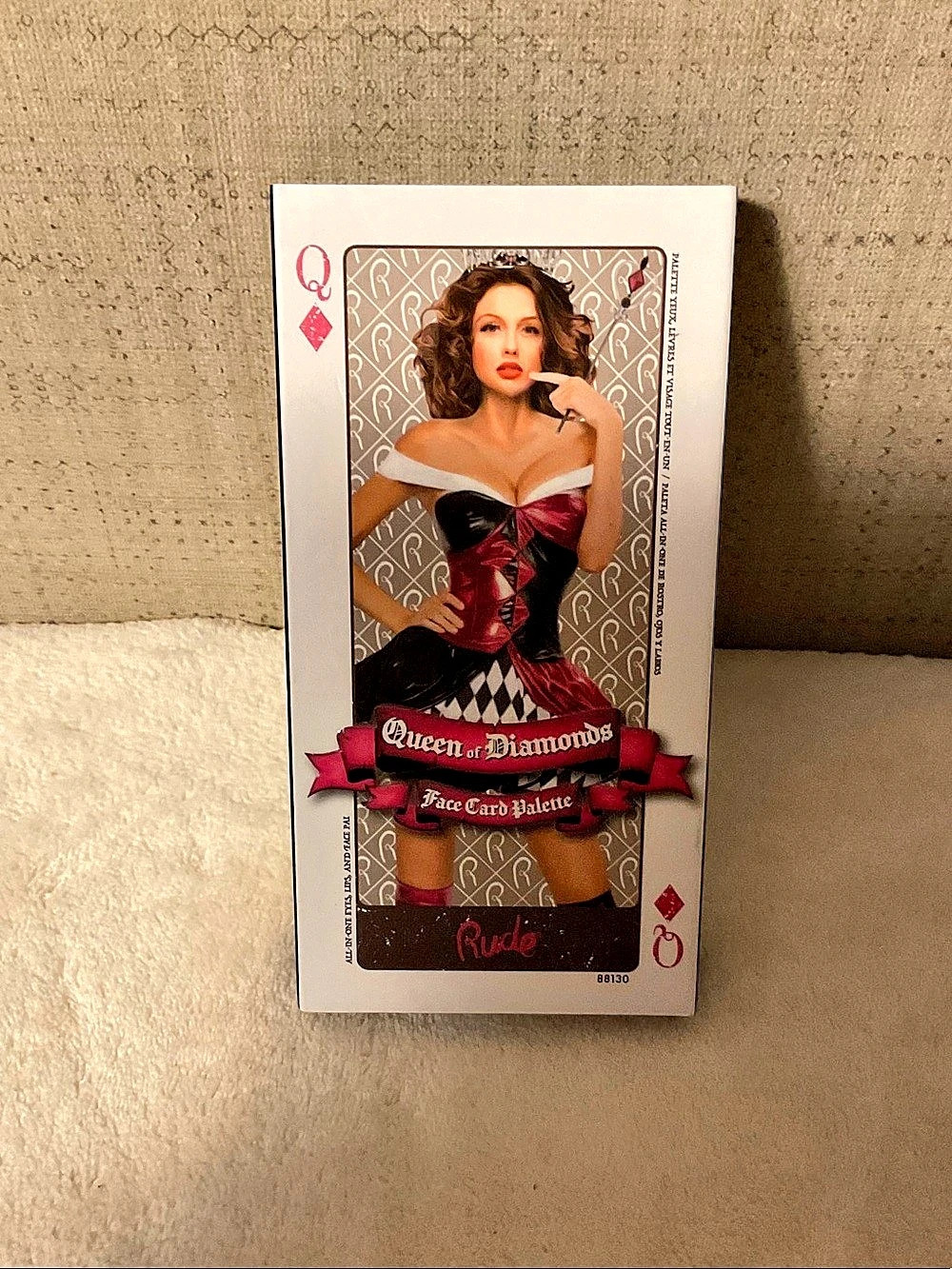 Rude Cosmetics Queen of Diamonds Face Card Palette Pink & Brown